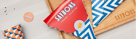 Saybons快餐店logo品牌形象设计